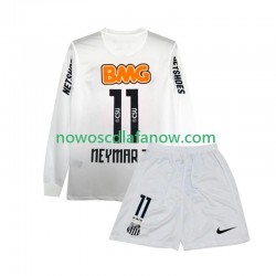 Koszulka Santos FC Neymar JR 11 2012 Retro Dziecięca Domowy Komplet 2011 Długie Rękawy