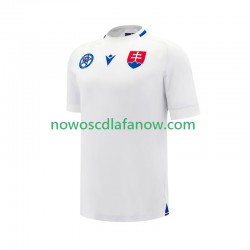 Koszulka Reprezentacja Słowacji Męska Wyjazdowy Komplet 2024-2025 Krótkie Rękawy