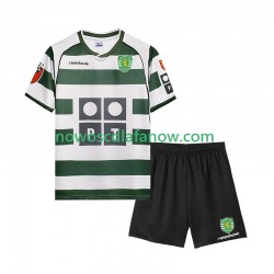 Koszulka Sporting CP 2001 2003 Retro Dziecięca Domowy Komplet Krótkie Rękawy