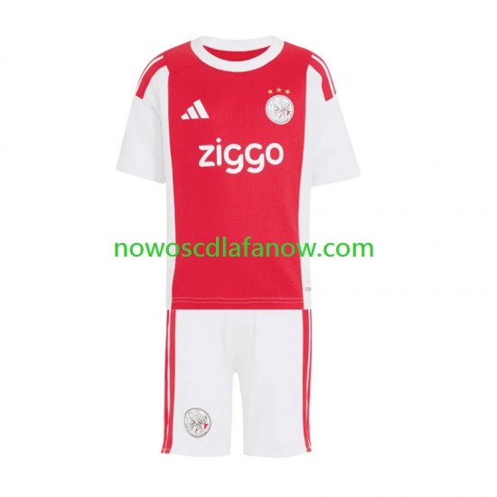 Koszulka AFC Ajax Dziecięca Domowy Komplet 2026-2027 Krótkie Rękawy
