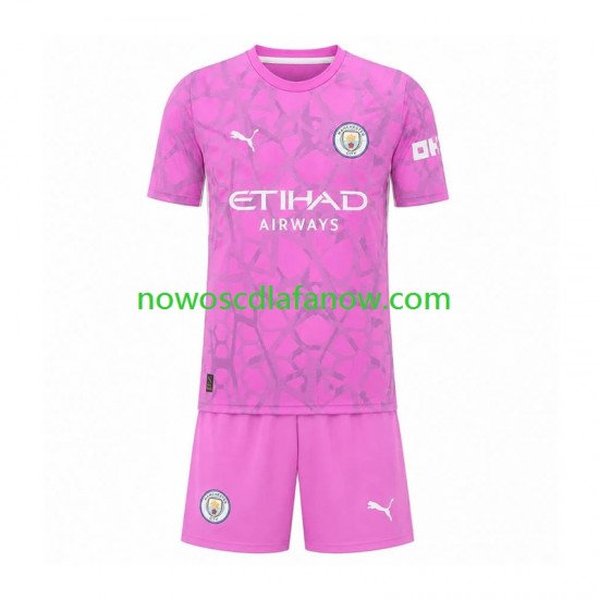 Koszulka Manchester City Bramkarskie Dziecięca Wyjazdowy Komplet 2026-2027 Krótkie Rękawy