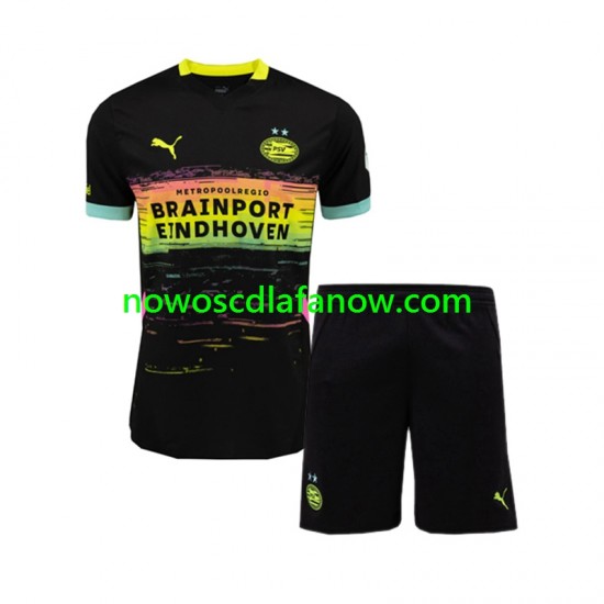 Koszulka PSV Eindhoven Dziecięca Wyjazdowy Komplet 2024-2025 Krótkie Rękawy