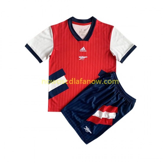 Koszulka Arsenal Icon Retro Dziecięca Domowy Komplet 2022-2023 Krótkie Rękawy