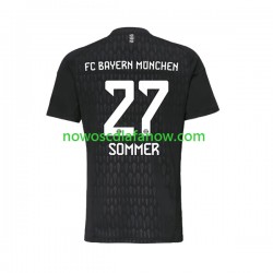 Koszulka Bayern Monachium Yann Sommer 27 Bramkarskie Męska Domowy Komplet 2023-2024 Krótkie Rękawy