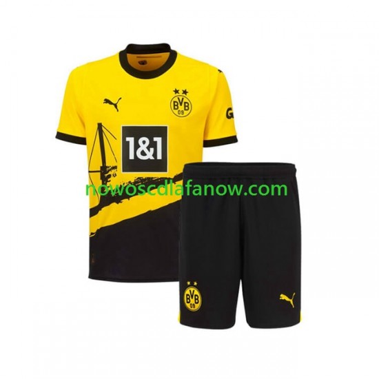 Koszulka Borussia Dortmund Dziecięca Domowy Komplet 2023-2024 Krótkie Rękawy