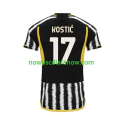 Koszulka Juventus Filip Kostic 17 Męska Domowy Komplet 2023-2024 Krótkie Rękawy