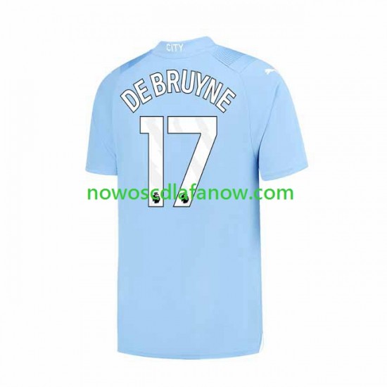 Koszulka Manchester City Kevin De Bruyne 17 Męska Domowy Komplet 2023-2024 Krótkie Rękawy