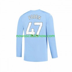 Koszulka Manchester City Phil Foden 47 Męska Domowy Komplet 2023-2024 Długie Rękawy
