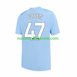 Koszulka Manchester City Phil Foden 47 Męska Domowy Komplet 2023-2024 Krótkie Rękawy