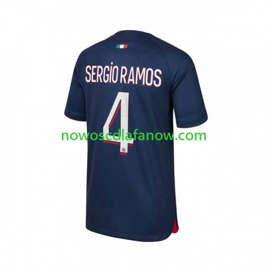 Koszulka Paris Saint-Germain Sergio Ramos 4 Męska Domowy Komplet 2023-2024 Krótkie Rękawy