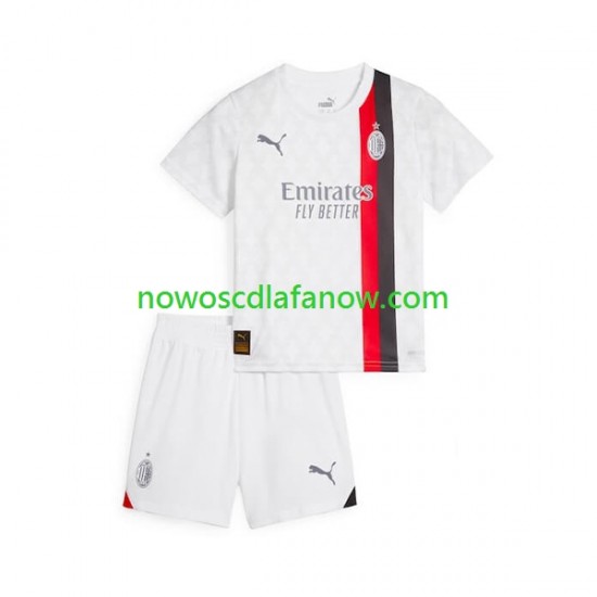 Koszulka AC Milan Dziecięca Wyjazdowy Komplet 2023-2024 Krótkie Rękawy