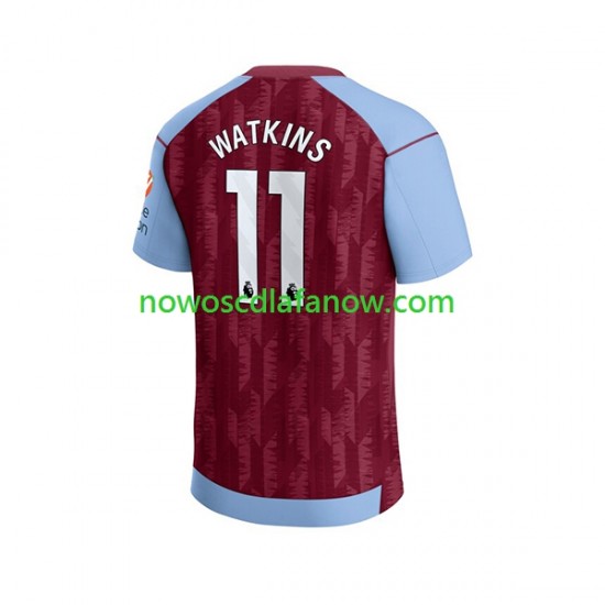 Koszulka Aston Villa Ollie Watkins 11 Męska Domowy Komplet 2023-2024 Krótkie Rękawy