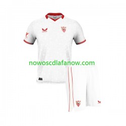 Koszulka Sevilla FC Dziecięca Domowy Komplet 2023-2024 Krótkie Rękawy