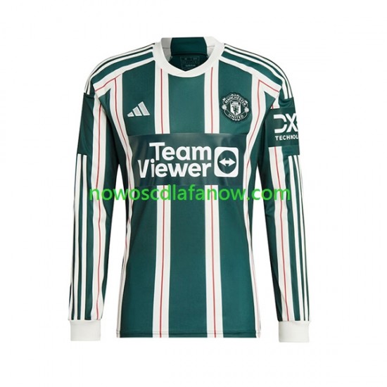 Koszulka Manchester United Męska Wyjazdowy Komplet 2023-2024 Długie Rękawy