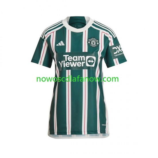 Koszulka Manchester United Damska Wyjazdowy Komplet 2023-2024 Krótkie Rękawy