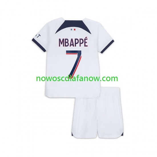 Koszulka Paris Saint-Germain Mbappé Kylian 7 Dziecięca Wyjazdowy Komplet 2023-2024 Krótkie Rękawy