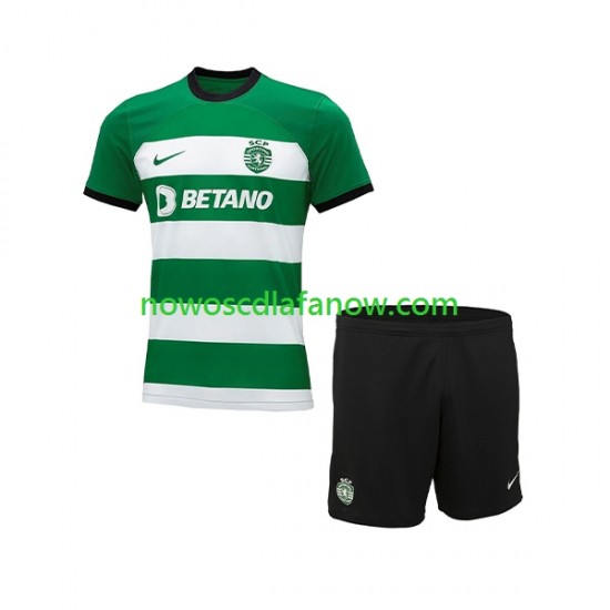 Koszulka Sporting CP Dziecięca Domowy Komplet 2023-2024 Krótkie Rękawy