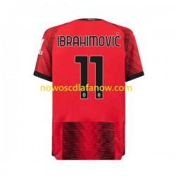 Koszulka AC Milan Ibrahimović 11 Męska Domowy Komplet 2023-2024 Krótkie Rękawy