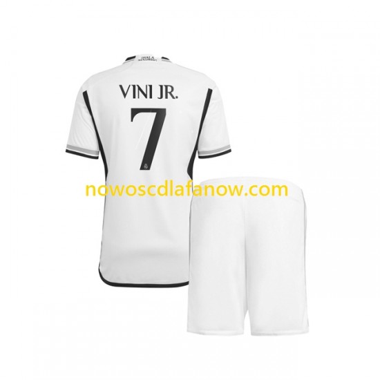 Koszulka Real Madryt Vinicius Junior 7 Dziecięca Domowy Komplet 2023-2024 Krótkie Rękawy