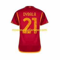 Koszulka AS Roma Paulo Dybala 21 Męska Domowy Komplet 2023-2024 Krótkie Rękawy