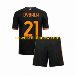 Koszulka AS Roma Paulo Dybala 21 Dziecięca Trzeci Komplet 2023-2024 Krótkie Rękawy