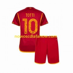 Koszulka AS Roma Totti 10 Dziecięca Domowy Komplet 2023-2024 Krótkie Rękawy