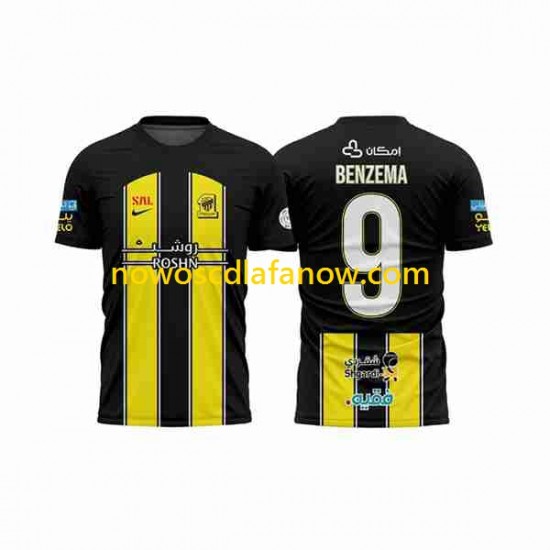 Koszulka Al-Ittihad BENZEMA 9 Męska Domowy Komplet 2023-2024 Krótkie Rękawy