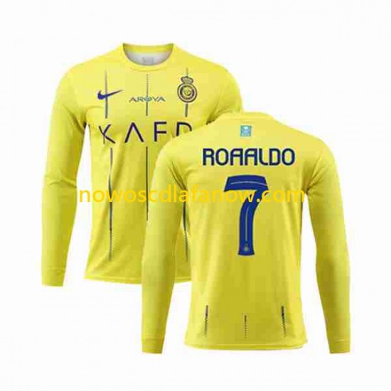 Koszulka Al-Nassr Ronaldo 7 Męska Domowy Komplet 2023-2024 Długie Rękawy