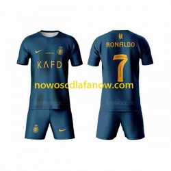 Koszulka Al-Nassr Ronaldo 7 Dziecięca Wyjazdowy Komplet 2023-2024 Krótkie Rękawy