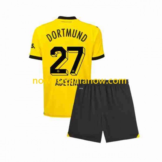 Koszulka Borussia Dortmund Karim Adeyemi 27 Dziecięca Domowy Komplet 2023-2024 Krótkie Rękawy