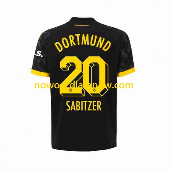 Koszulka Borussia Dortmund Marcel Sabitzer 20 Męska Wyjazdowy Komplet 2023-2024 Krótkie Rękawy