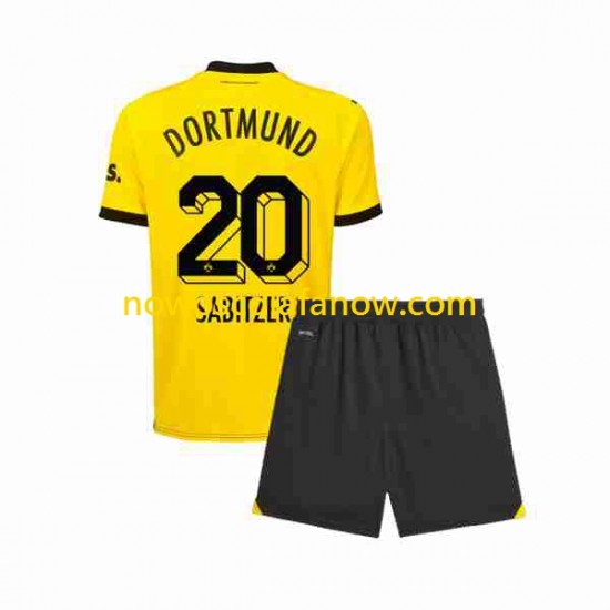 Koszulka Borussia Dortmund Marcel Sabitzer 20 Dziecięca Domowy Komplet 2023-2024 Krótkie Rękawy