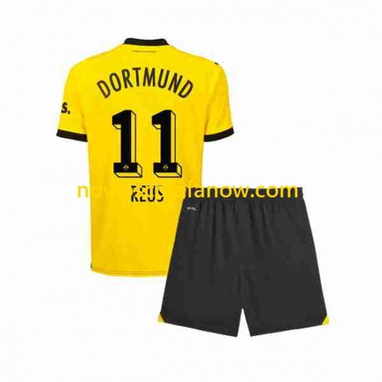 Koszulka Borussia Dortmund Marco Reus 11 Dziecięca Domowy Komplet 2023-2024 Krótkie Rękawy