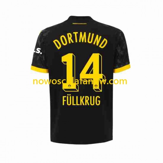 Koszulka Borussia Dortmund Niclas Fullkrug 14 Męska Wyjazdowy Komplet 2023-2024 Krótkie Rękawy