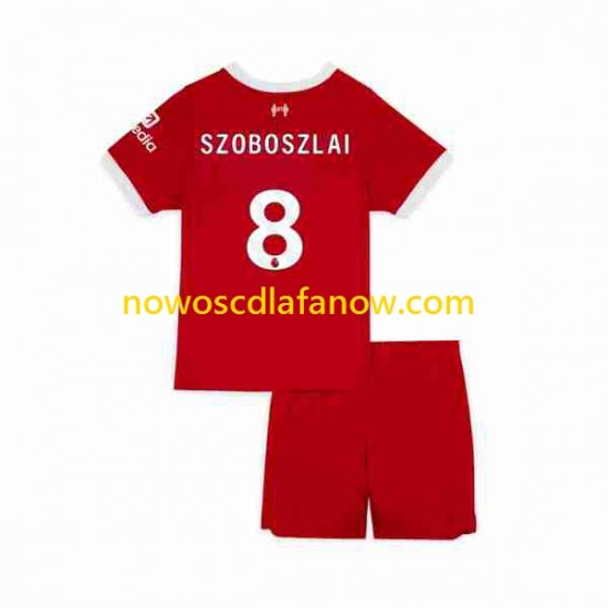 Koszulka Liverpool Dominik Szoboszlai 8 Dziecięca Domowy Komplet 2023 Krótkie Rękawy