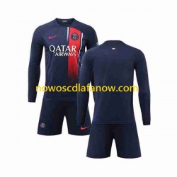 Koszulka Paris Saint-Germain Dziecięca Domowy Komplet 2023-2024 Długie Rękawy