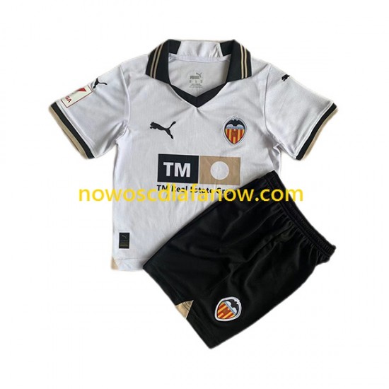 Koszulka Valencia CF Dziecięca Domowy Komplet 2023-2024 Krótkie Rękawy