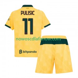 Koszulka AC Milan Christian Pulisic 11 Dziecięca Trzeci Komplet 2025-2026 Krótkie Rękawy