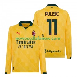 Koszulka AC Milan Christian Pulisic 11 Męska Trzeci Komplet 2025-2026 Długie Rękawy