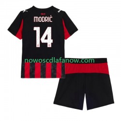Koszulka AC Milan Modrić Luca 14 Dziecięca Domowy Komplet 2025-2026 Krótkie Rękawy