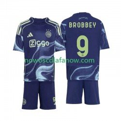 Koszulka AFC Ajax Brian Brobbey 9 Dziecięca Wyjazdowy Komplet 2025-2026 Krótkie Rękawy