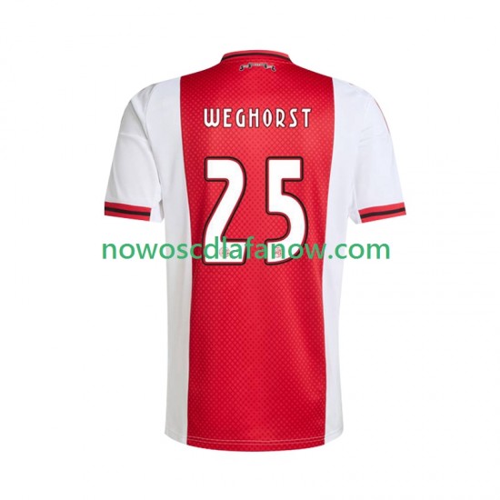 Koszulka AFC Ajax Wout Weghorst 25 Męska Domowy Komplet 2025-2026 Krótkie Rękawy