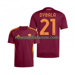 Koszulka AS Roma Dybala 21 Męska Domowy Komplet 2025-2026 Krótkie Rękawy