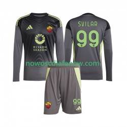 Koszulka AS Roma Mile Svilar 99 Bramkarskie Dziecięca Domowy Komplet 2025-2026 Długie Rękawy