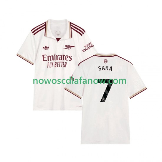 Koszulka Arsenal Bukayo Saka 7 Męska Trzeci Komplet 2025-2026 Krótkie Rękawy