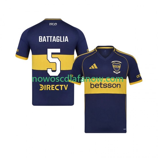 Koszulka CA Boca Juniors Rodrigo Battaglia 5 Męska Domowy Komplet 2025-2026 Krótkie Rękawy