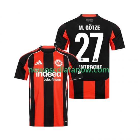 Koszulka Eintracht Frankfurt Mario Gotze 27 Męska Domowy Komplet 2025-2026 Krótkie Rękawy