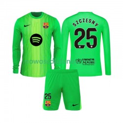Koszulka FC Barcelona Szczesny 25 Bramkarskie Dziecięca Domowy Komplet 2025-2026 Długie Rękawy