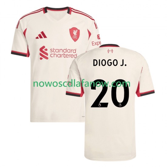Koszulka Liverpool Diogo Jota 20 Męska Wyjazdowy Komplet 2025-2026 Krótkie Rękawy
