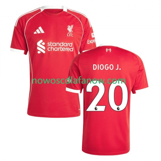 Koszulka Liverpool Diogo Jota 20 Męska Domowy Komplet 2025-2026 Krótkie Rękawy